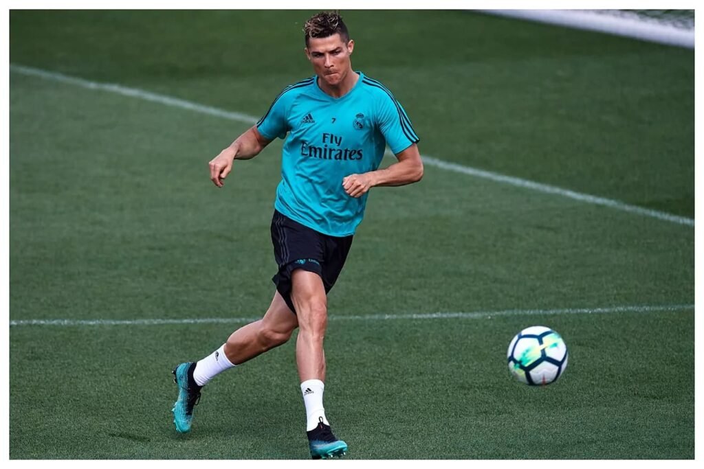 Cristiano Ronaldo training with Portugal squad