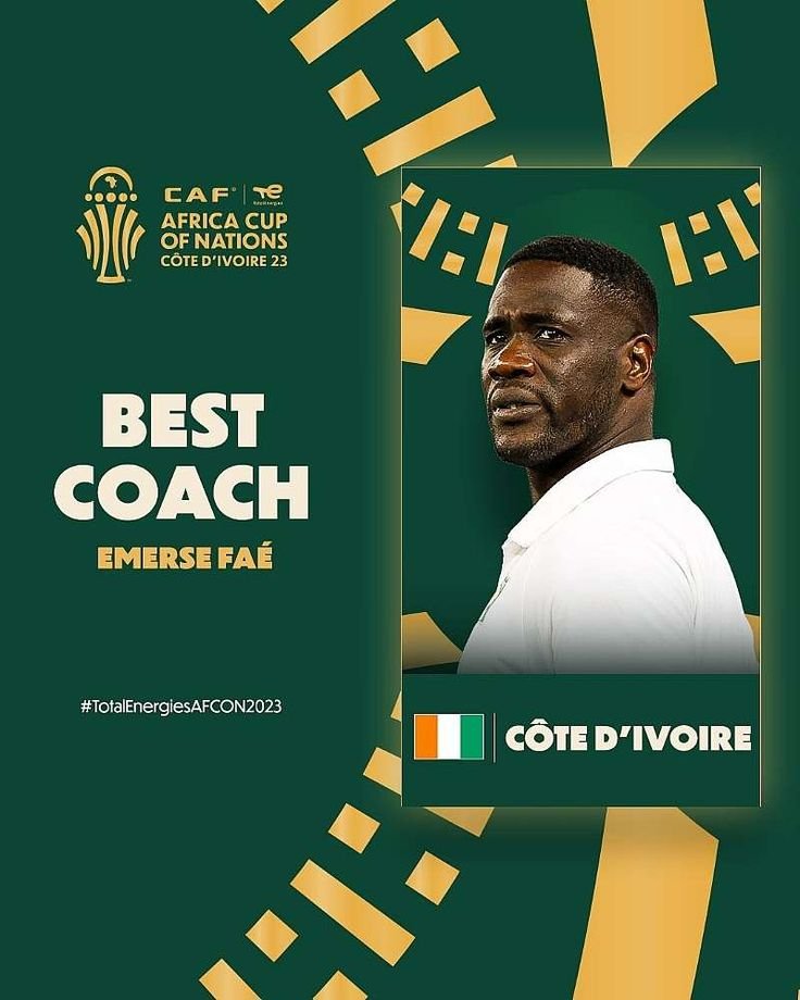 Emerse Fae coaching the Ivory Coast national football team from the touchline.