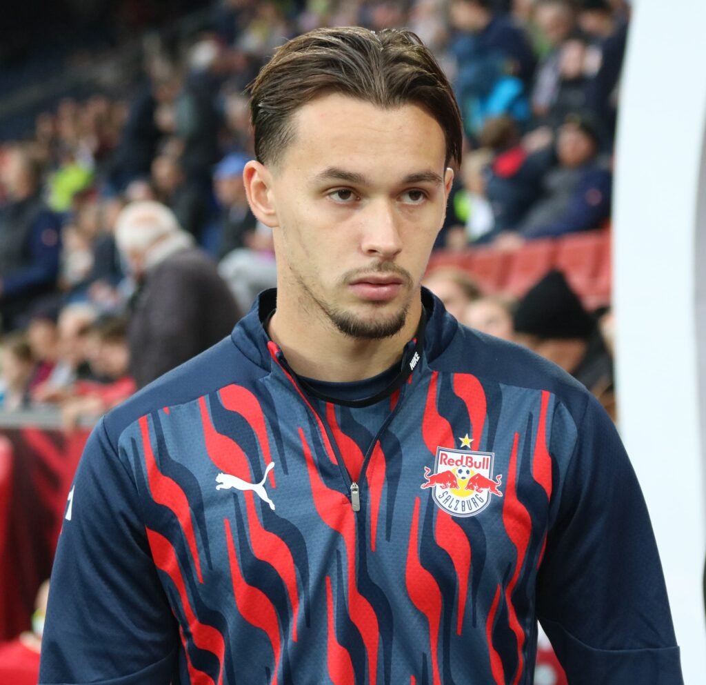 Ermedin Demirović in action for Bosnia Herzegovina