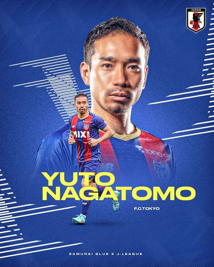 Yuto Nagatomo representing Japan at his fifth FIFA World Cup