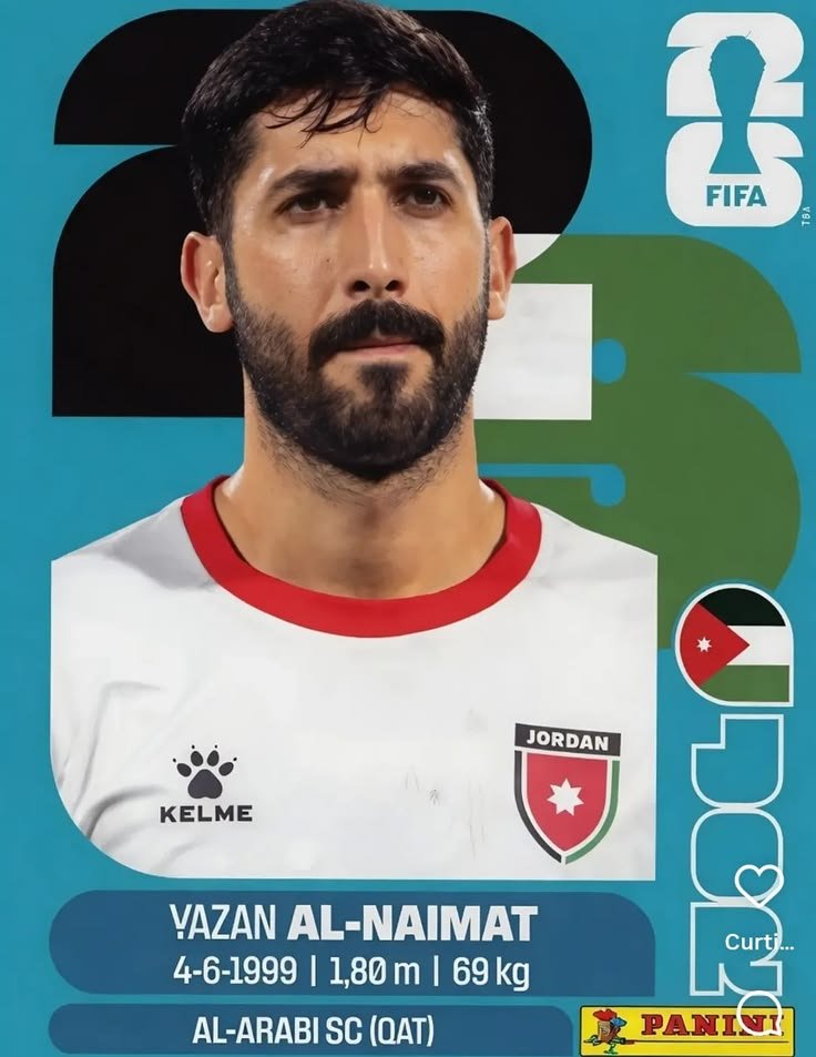 Yazan Al-Naimat during an international football match for Jordan.