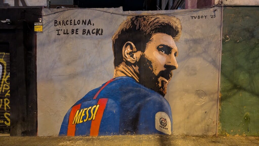 Lionel Messi representing Argentina