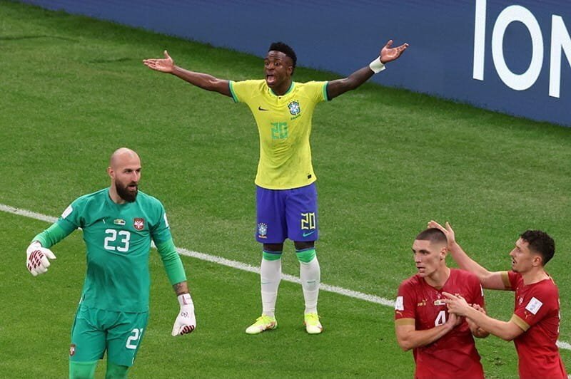 Vinícius Júnior during an international match