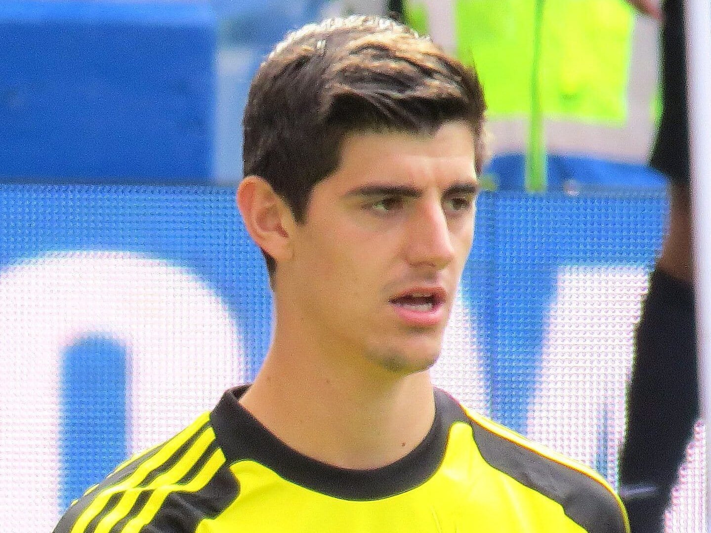 Thibaut Courtois guarding the goal