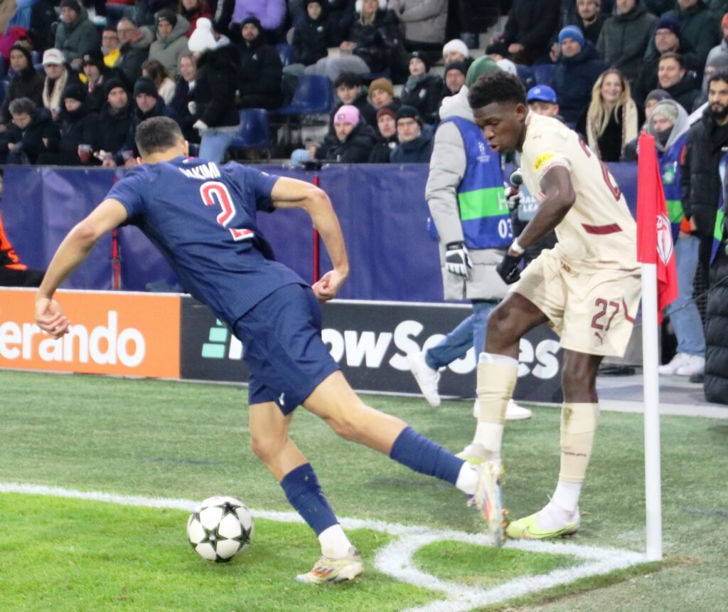 Achraf Hakimi representing Morocco