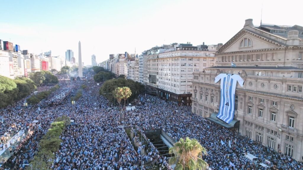 Argentina people celebration after winning world cup
