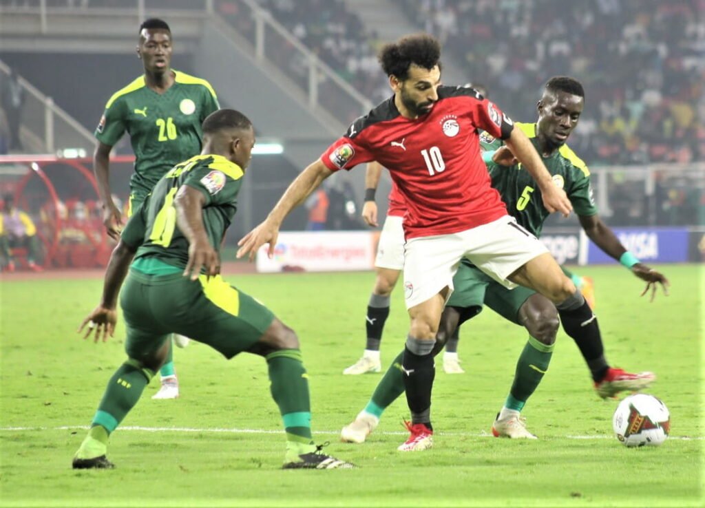Mohamed Salah in action for Egypt
