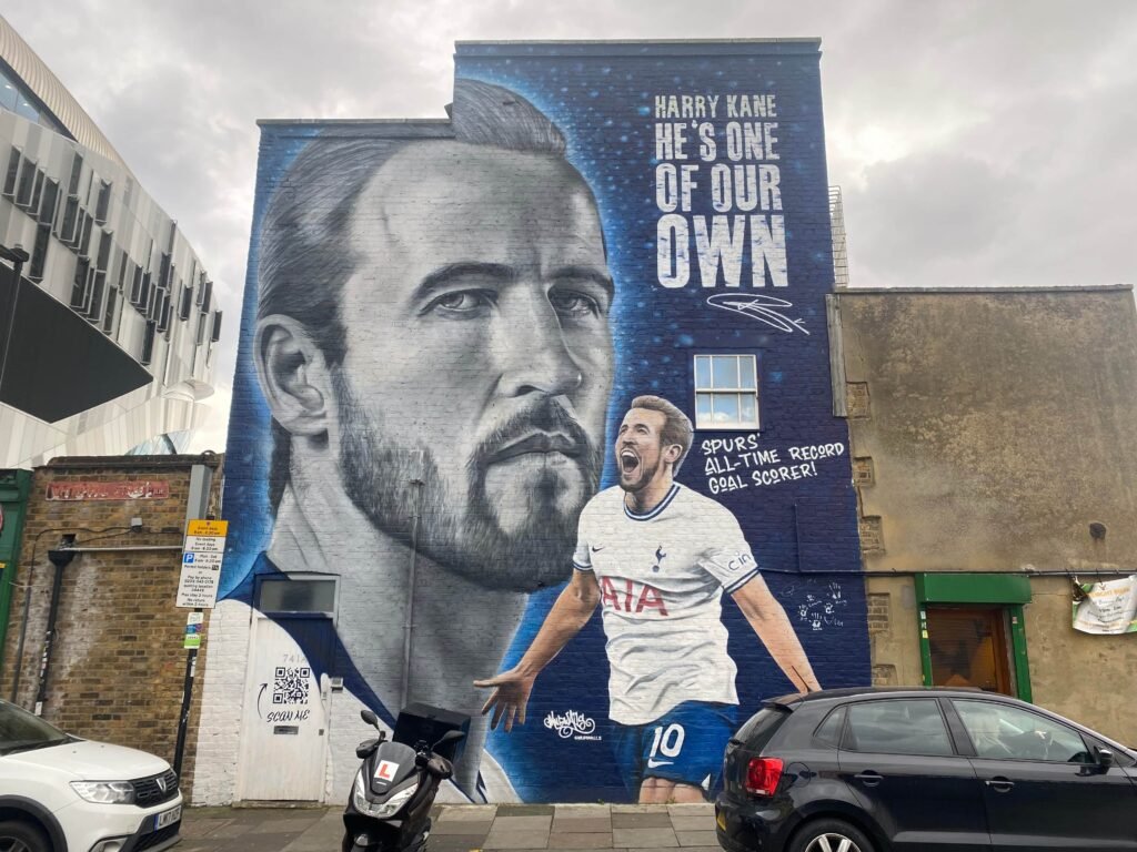 Harry kane photo published outside the stadiu