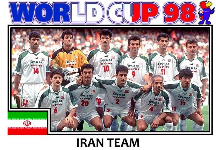 Iran national football team representing the country at the FIFA World Cup.