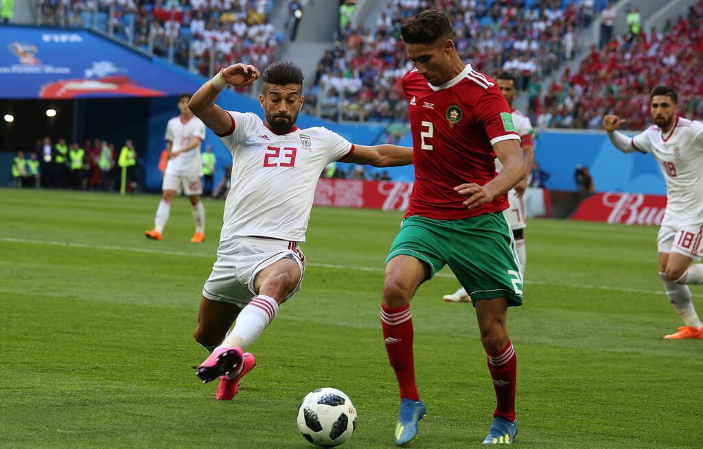 Achraf Hakimi before a match