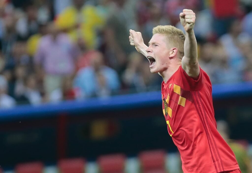 Kevin De Bruyne playing for Belgium and Belgium's Captain