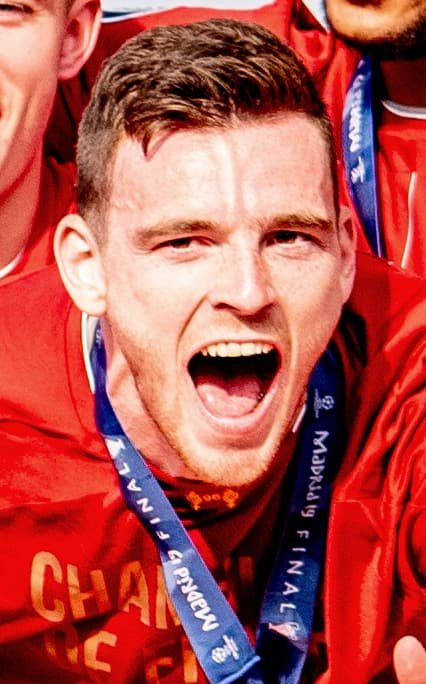 Andy Robertson leading Scotland on the pitch