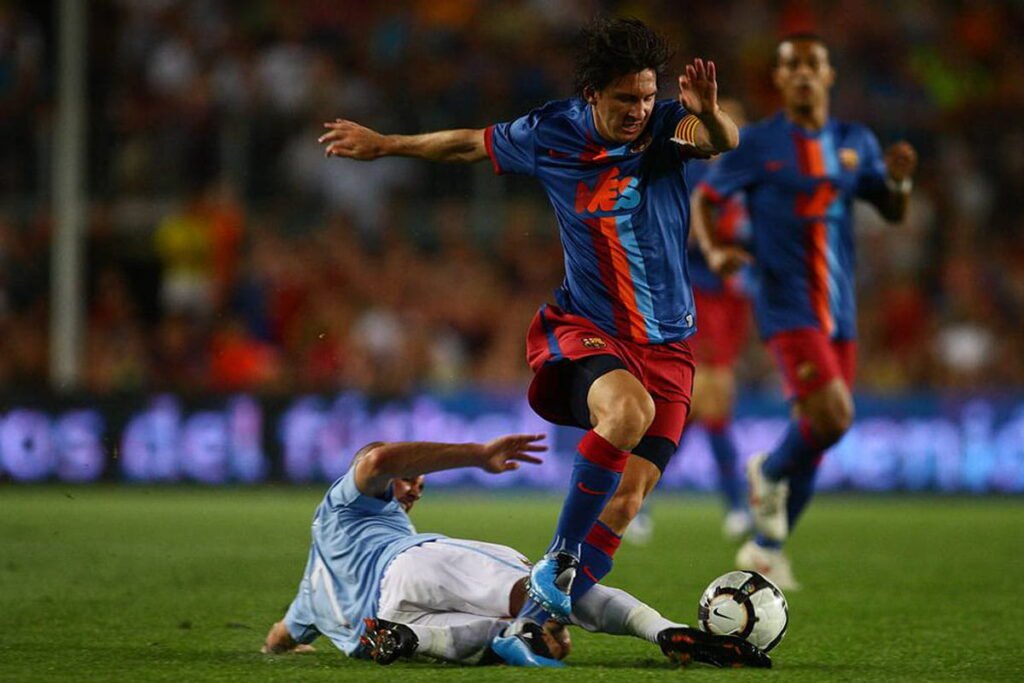 Lionel Messi leading his team