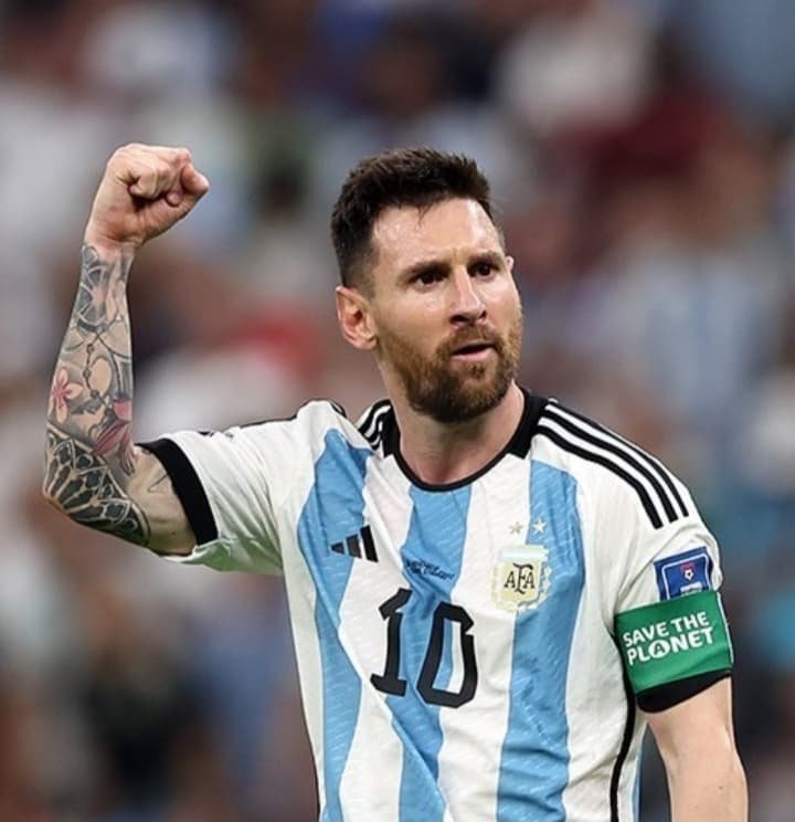 Lionel Messi Signature Style after winning