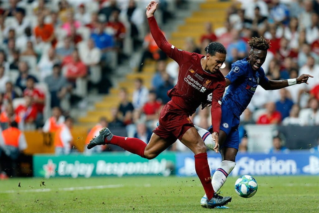 Virgil van Dijk during competition