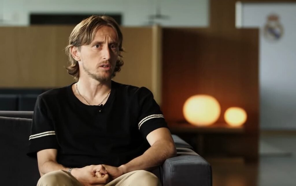 Luka Modrić controls the midfield during a Croatia match.