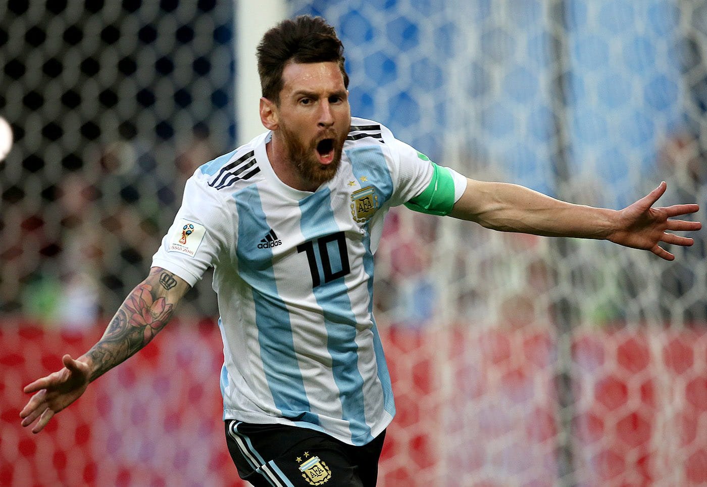 Lionel Messi attacking during a match