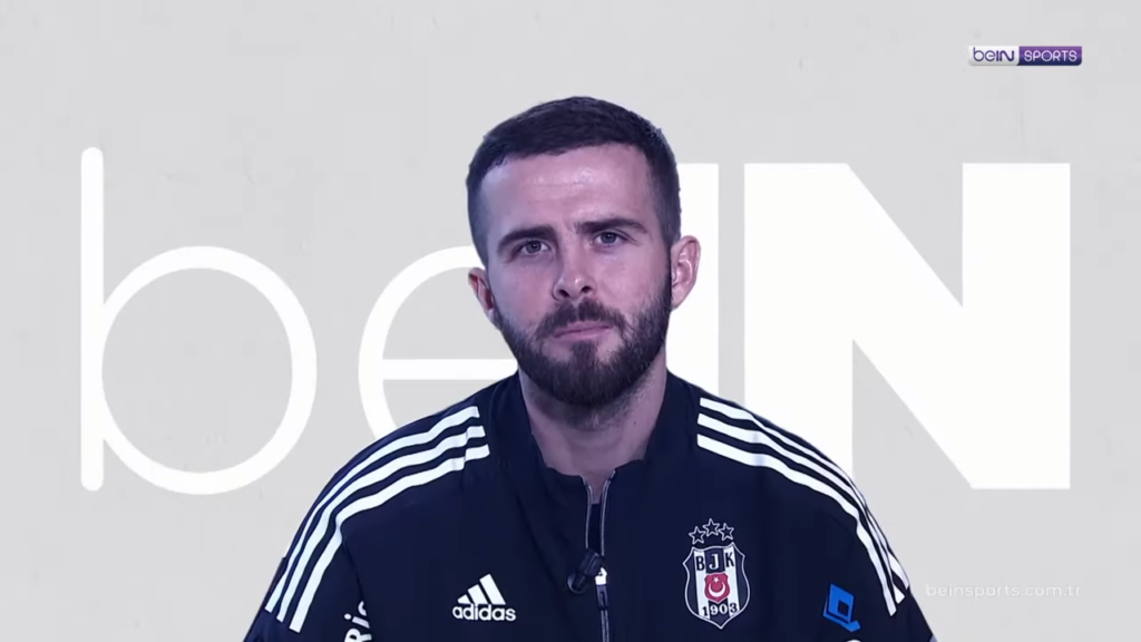 Miralem Pjanić representing Bosnia Herzegovina national football team