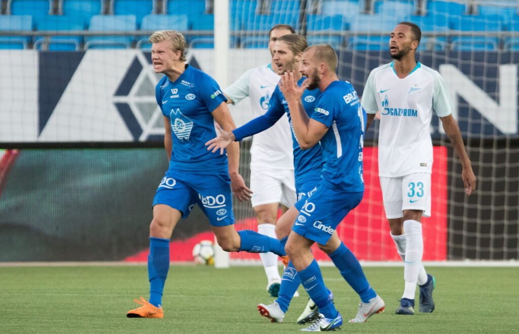 Young Erling Haaland during his early football journey