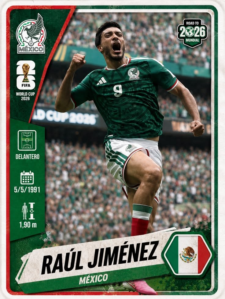 Raúl Jiménez playing for the Mexico national football team during an international match.
