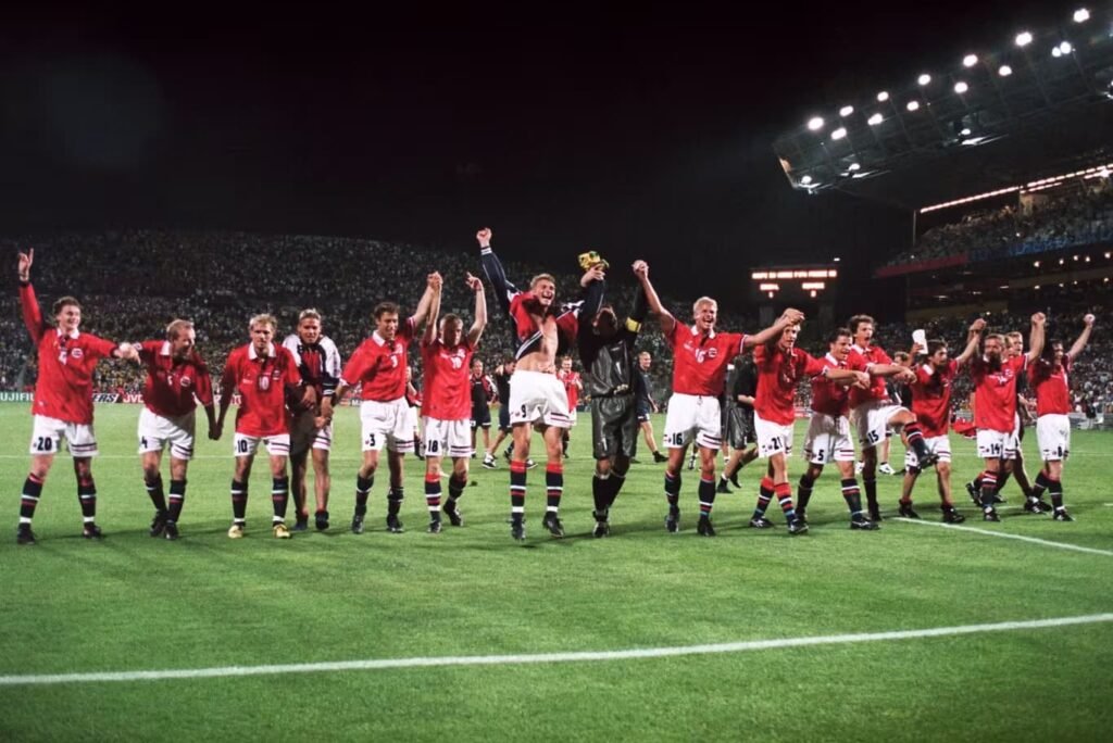 European and South American teams celebrating victories