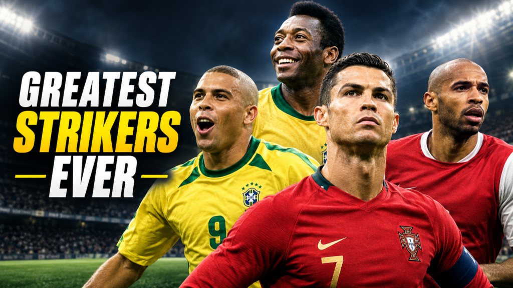 Iconic football strikers from different generations
